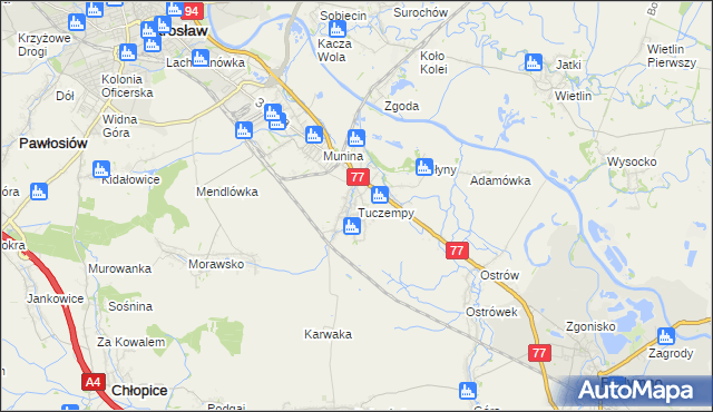 mapa Tuczempy, Tuczempy na mapie Targeo