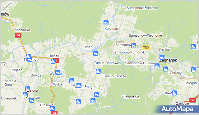 mapa Tumlin-Osowa, Tumlin-Osowa na mapie Targeo