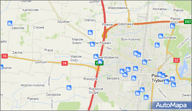 mapa Twardosławice, Twardosławice na mapie Targeo