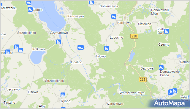 mapa Tyłowo, Tyłowo na mapie Targeo