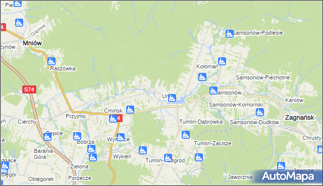 mapa Umer, Umer na mapie Targeo