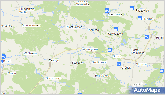 mapa Warzęgowo, Warzęgowo na mapie Targeo