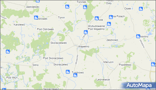 mapa Wąwelno, Wąwelno na mapie Targeo