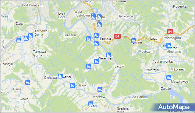 mapa Weremień, Weremień na mapie Targeo