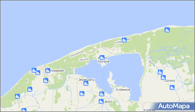 mapa Wicko Morskie, Wicko Morskie na mapie Targeo