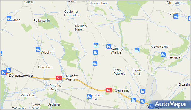 mapa Wierzbica Dolna gmina Wołczyn, Wierzbica Dolna gmina Wołczyn na mapie Targeo