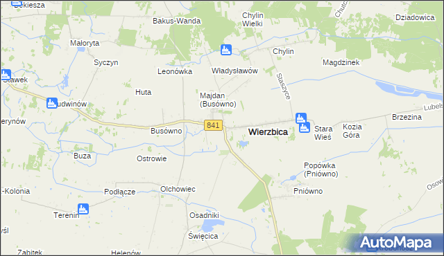 mapa Wierzbica-Osiedle, Wierzbica-Osiedle na mapie Targeo