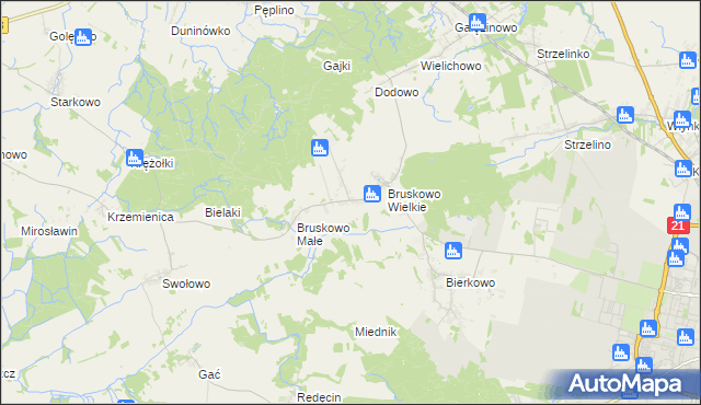 mapa Wierzbięcin gmina Słupsk, Wierzbięcin gmina Słupsk na mapie Targeo