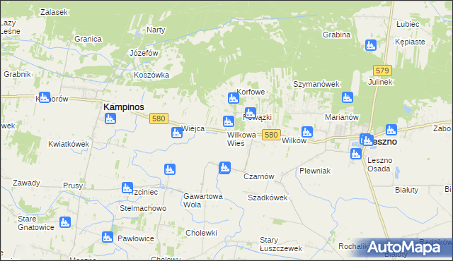 mapa Wilkowa Wieś, Wilkowa Wieś na mapie Targeo
