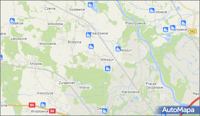 mapa Wilkszyn, Wilkszyn na mapie Targeo