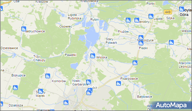mapa Wioska gmina Syców, Wioska gmina Syców na mapie Targeo