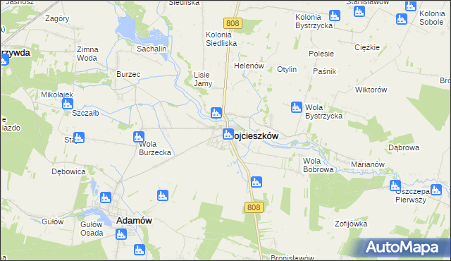 mapa Wojcieszków, Wojcieszków na mapie Targeo