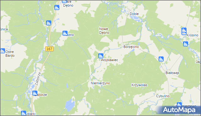 mapa Wojsławiec, Wojsławiec na mapie Targeo