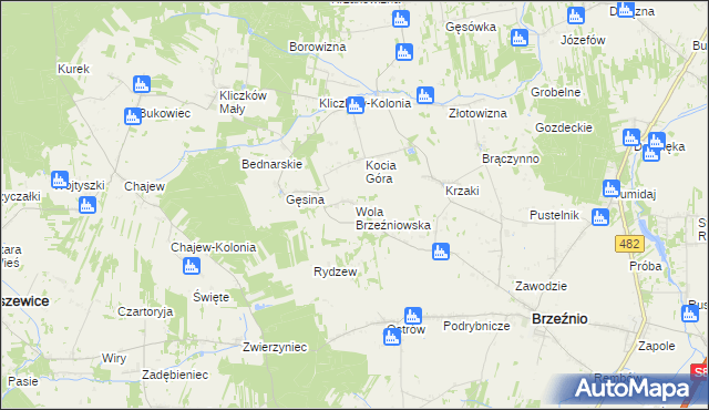 mapa Wola Brzeźniowska, Wola Brzeźniowska na mapie Targeo