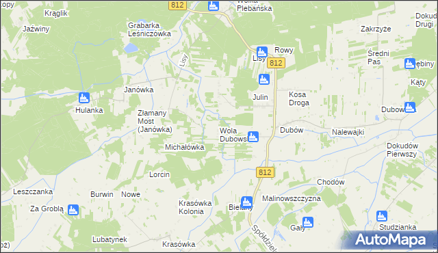mapa Wola Dubowska, Wola Dubowska na mapie Targeo