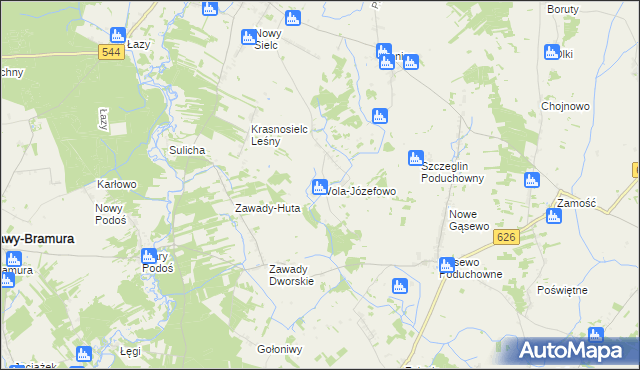 mapa Wola-Józefowo, Wola-Józefowo na mapie Targeo