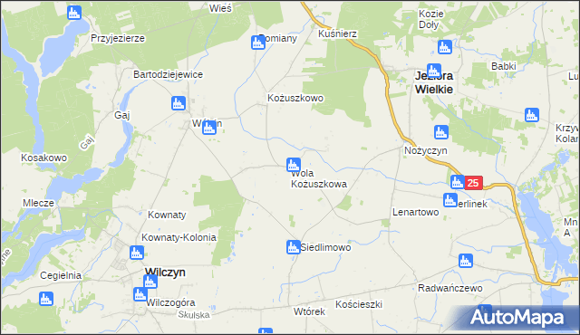 mapa Wola Kożuszkowa, Wola Kożuszkowa na mapie Targeo