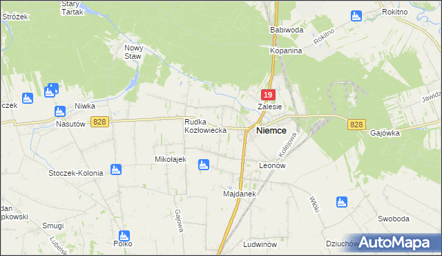 mapa Wola Niemiecka, Wola Niemiecka na mapie Targeo