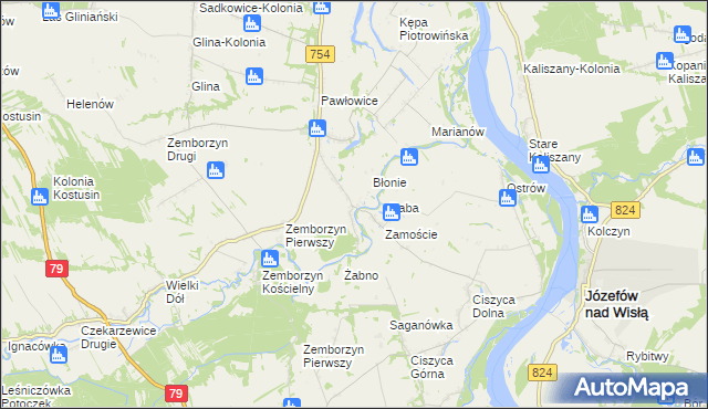 mapa Wola Pawłowska gmina Solec nad Wisłą, Wola Pawłowska gmina Solec nad Wisłą na mapie Targeo
