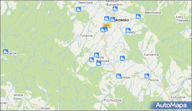 mapa Wola Piotrowa, Wola Piotrowa na mapie Targeo