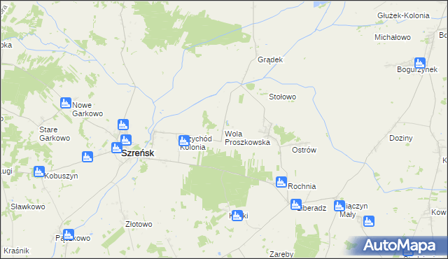 mapa Wola Proszkowska, Wola Proszkowska na mapie Targeo