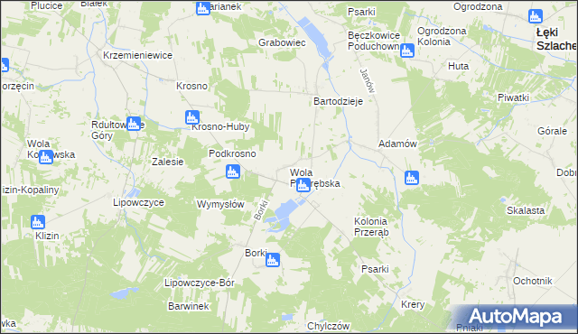mapa Wola Przerębska, Wola Przerębska na mapie Targeo