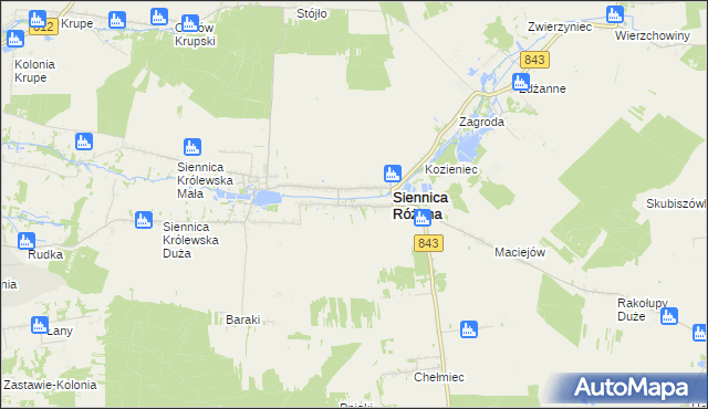 mapa Wola Siennicka, Wola Siennicka na mapie Targeo