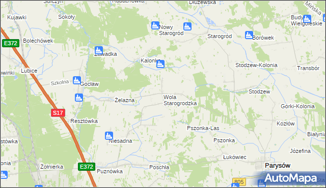 mapa Wola Starogrodzka, Wola Starogrodzka na mapie Targeo