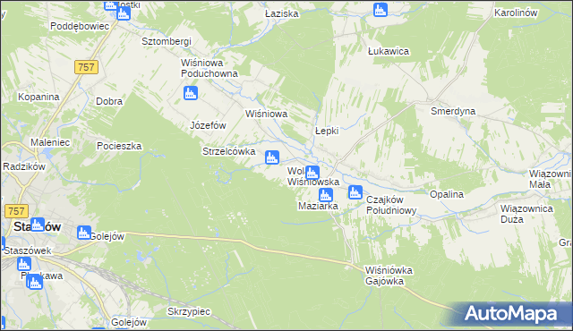 mapa Wola Wiśniowska, Wola Wiśniowska na mapie Targeo