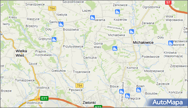 mapa Wola Zachariaszowska, Wola Zachariaszowska na mapie Targeo