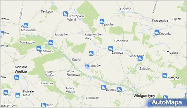 mapa Wólka Bankowa, Wólka Bankowa na mapie Targeo