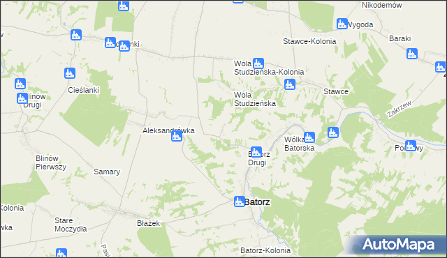 mapa Wólka Batorska-Kolonia, Wólka Batorska-Kolonia na mapie Targeo