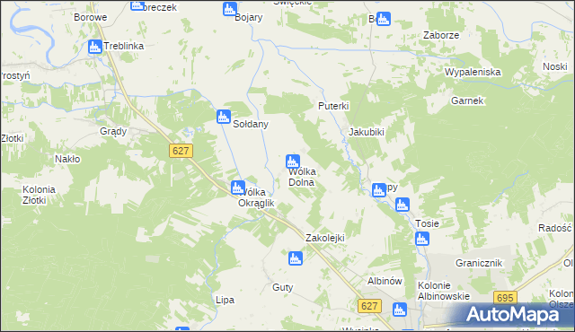 mapa Wólka Dolna, Wólka Dolna na mapie Targeo