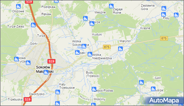mapa Wólka Niedźwiedzka, Wólka Niedźwiedzka na mapie Targeo