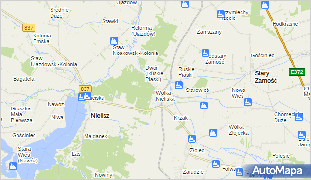 mapa Wólka Nieliska, Wólka Nieliska na mapie Targeo