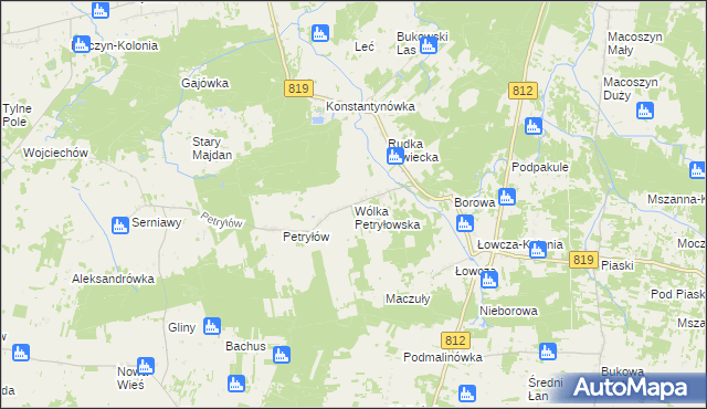 mapa Wólka Petryłowska, Wólka Petryłowska na mapie Targeo