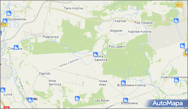 mapa Wólka Zabłocka gmina Serniki, Wólka Zabłocka gmina Serniki na mapie Targeo