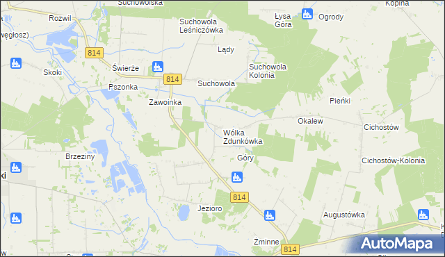 mapa Wólka Zdunkówka, Wólka Zdunkówka na mapie Targeo