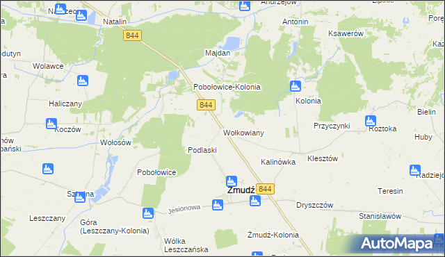mapa Wołkowiany, Wołkowiany na mapie Targeo