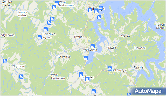 mapa Wołkowyja, Wołkowyja na mapie Targeo