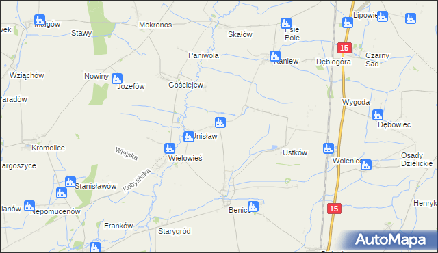 mapa Wronów gmina Krotoszyn, Wronów gmina Krotoszyn na mapie Targeo