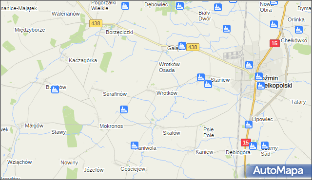mapa Wrotków, Wrotków na mapie Targeo