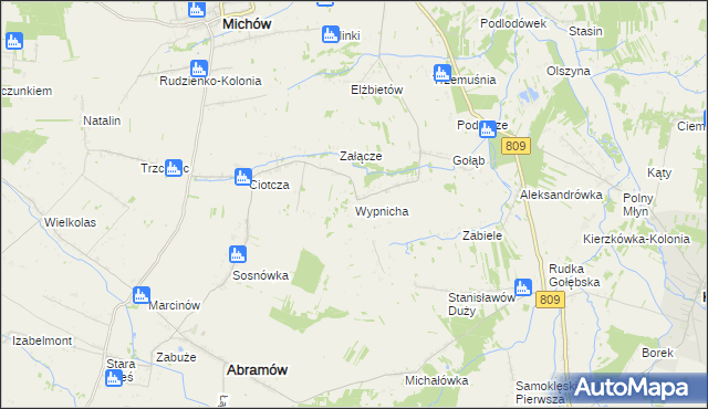 mapa Wypnicha, Wypnicha na mapie Targeo