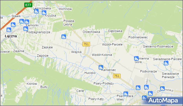 mapa Wzdół-Kolonia, Wzdół-Kolonia na mapie Targeo