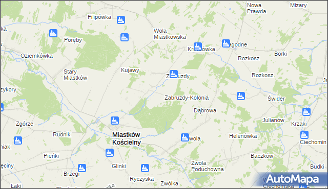 mapa Zabruzdy-Kolonia, Zabruzdy-Kolonia na mapie Targeo