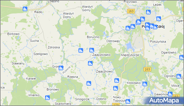 mapa Zajączkówko, Zajączkówko na mapie Targeo