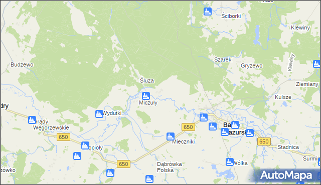 mapa Zakałcze Wielkie, Zakałcze Wielkie na mapie Targeo