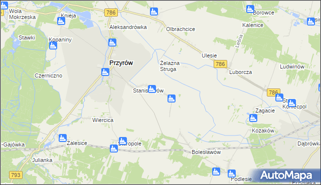 mapa Zarębice, Zarębice na mapie Targeo