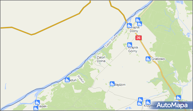 mapa Zatoń Dolna, Zatoń Dolna na mapie Targeo