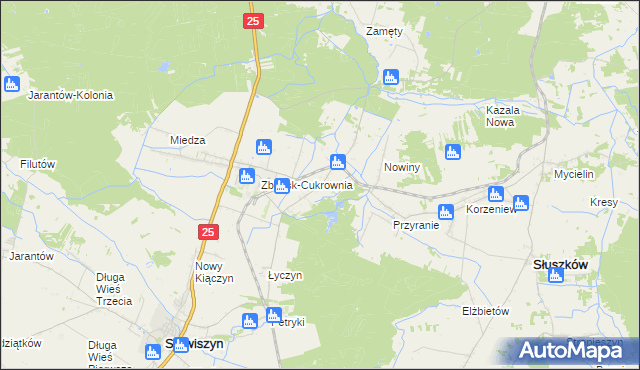 mapa Zbiersk-Kolonia, Zbiersk-Kolonia na mapie Targeo